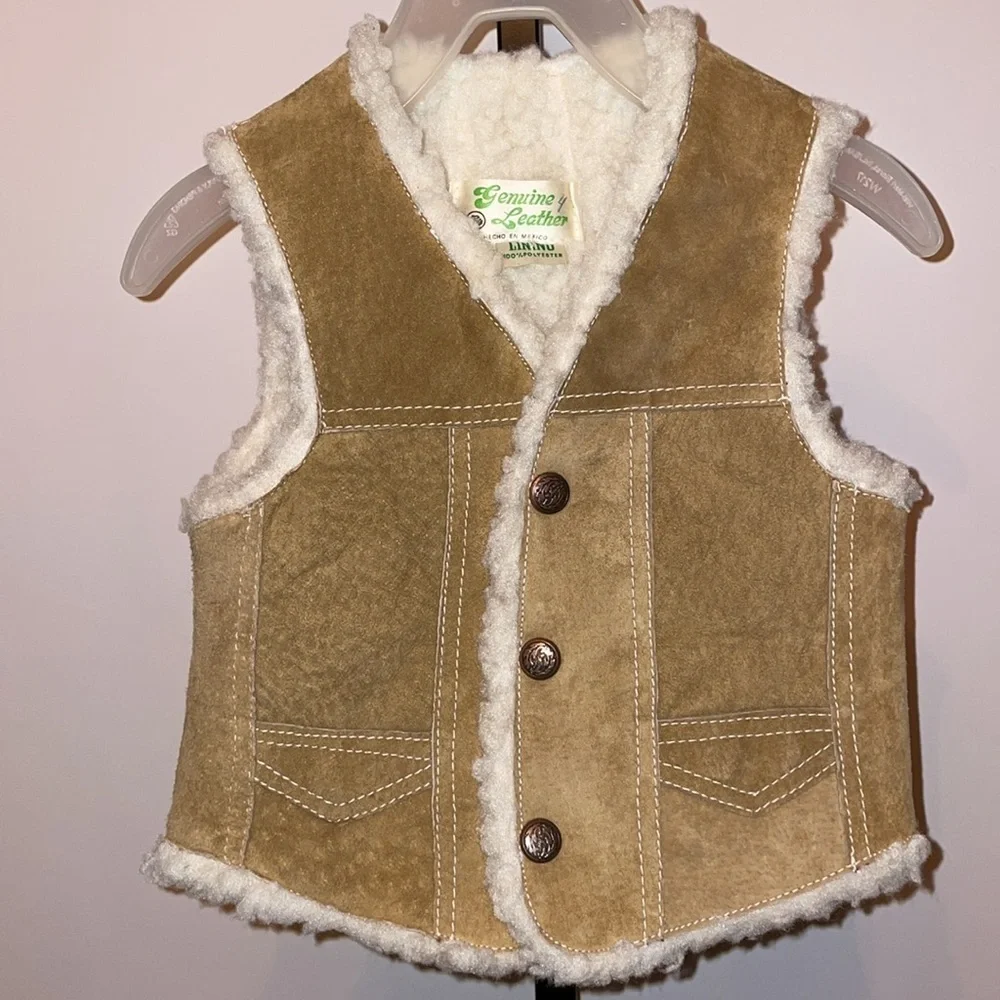 Sherpa Vest Vest Suede Vest Shearling Vest Photo Prop Family Photos Western